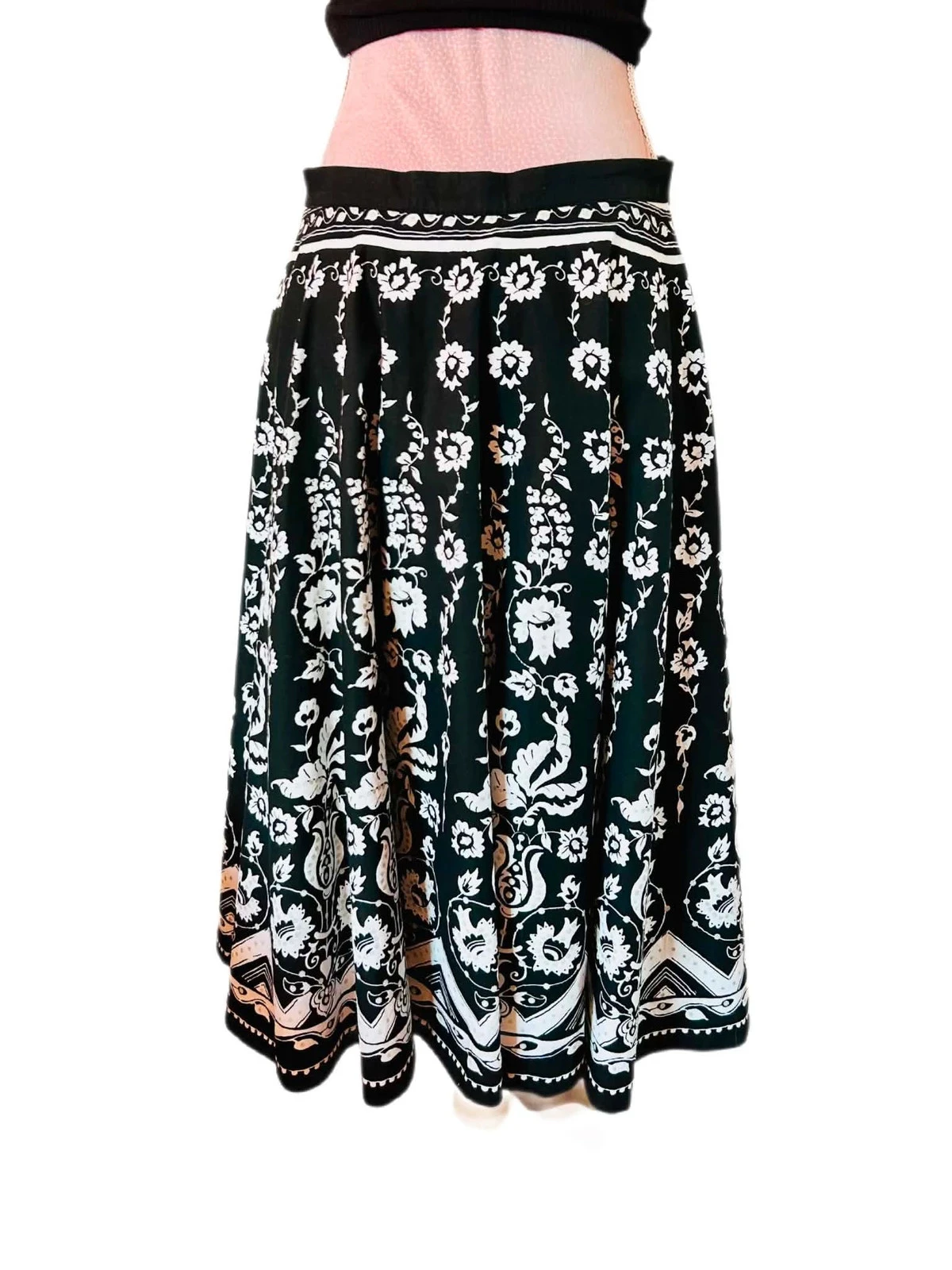🖤🌿Vintage 2000s katoenen dansende rok barok bohemien folk chic Full circle rok 36/38🌿🖤 – photo 10